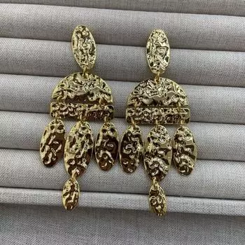 Винтажные неровные серьги