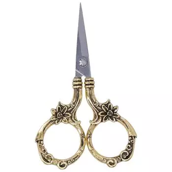 Винтажные ножницы для цветов DIY Европейский стиль рукоделия Вышивка Ретро Коллекция поделокЗолото серебряный