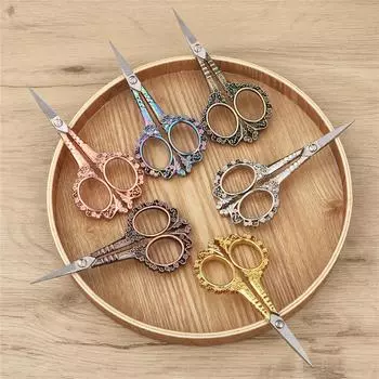 Винтажные ножницы из нержавеющей стали, резак для ткани, ножницы для вышивки, портновские ножницы, ножницы для ниток, инструменты для швейных ножниц