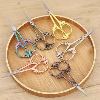 Винтажные ножницы из нержавеющей стали в стиле бабочки, инструмент для вышивки, аксессуары для шитья