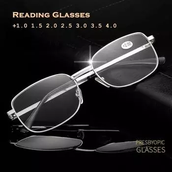 Винтажные очки для чтения в квадратной оправе, сверхлегкие очки с увеличительным стеклом Clear Vision, портативный подарок для родителей, пресбиопическое увеличение 0