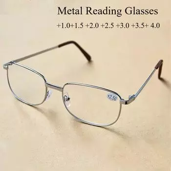 Винтажные очки для чтения в квадратной оправе, сверхлегкие очки с увеличительным стеклом Clear Vision, портативный подарок для родителей, пресбиопическое увеличение 0