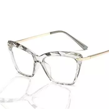 Винтажные очки «кошачий глаз» с синим светом, женские очки с ромбовидной огранкой, HD линзы, компьютерные очки, мужские и женские оптические очки для очков