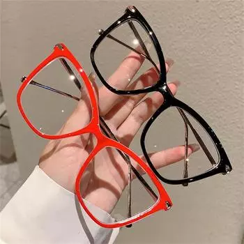 Винтажные очки «кошачий глаз», синий свет, блокирующие прозрачные очки, женские декоративные очки с плоским зеркалом, новинка лета