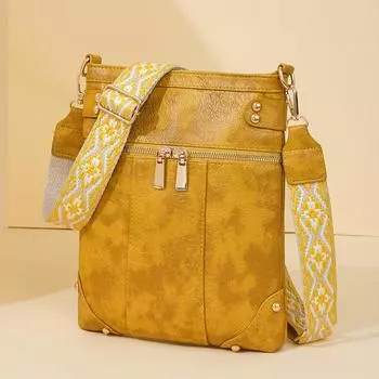 Винтажные однотонные сумки через плечо из искусственной кожи для женщин с квадратным клапаном и металлическим декором, женские сумки чёрный