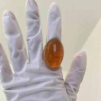 Винтажные овальные кольца из смолы с геометрией женские украшения креативное преувеличенное кольцо зима