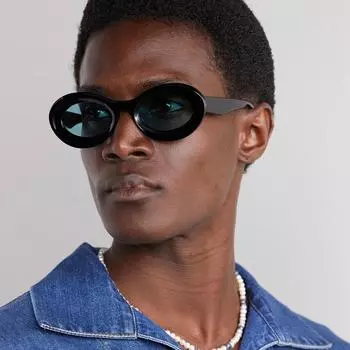 Винтажные овальные солнцезащитные очки мужские очки модные уличные хип-хоп солнцезащитные очки маленькие женские