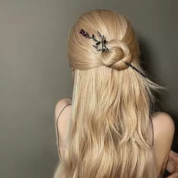 Винтажные палочки для волос в виде роз, заколки для волос, женские аксессуары для головных уборов красный