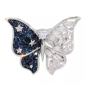 Винтажные панк-металлические бабочки регулируемые женские кольца изысканные ювелирные изделия