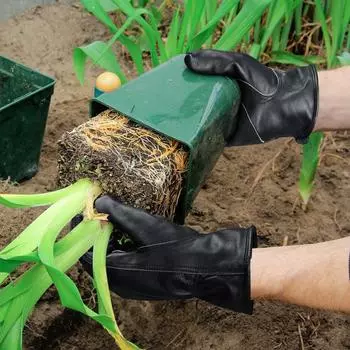 Винтажные перчатки из воловьей кожи для верховой езды с полным пальцем, уличные мотоциклетные садовые рабочие перчатки XL чёрный