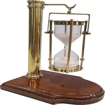 Винтажные подвесные песочные часы с деревянной подставкой, морские песочные часы 20,32 см, настольный аксессуар
