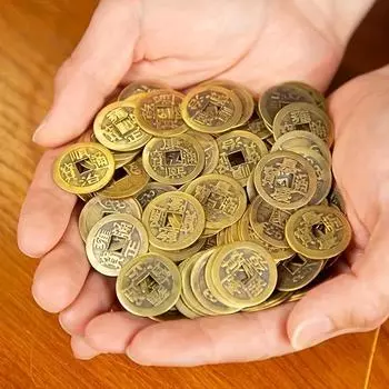 Винтажные подвесные украшения в стиле фэн-шуй - 10 шт. чугунных копий древних китайских императорских монет, привлечение процветания и богатства, тема фэнтези 10 versatile decorations