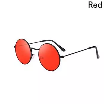 Винтажные поляризационные женские круглые ретро модные солнцезащитные очки с покрытием мужские классические зеркальные очки ручной работы золотой