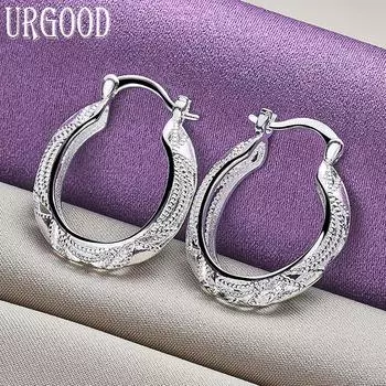 Винтажные полые серьги-цветы из стерлингового серебра 925 пробы, свадебные украшения-шармы 30mm