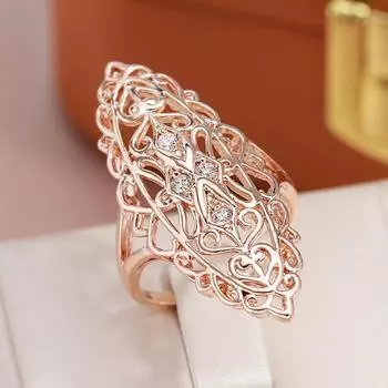 Винтажные полые текстурированные кольца золотого цвета для женщин, ювелирные изделия с этническим цирконом, аксессуары для вечеринок на пальцах 6