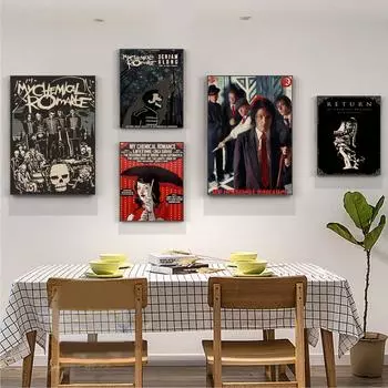 Винтажные постеры и гравюры My Chemical Romance Band, холст, картина, украшение для комнаты 21cm30cm NoFrame