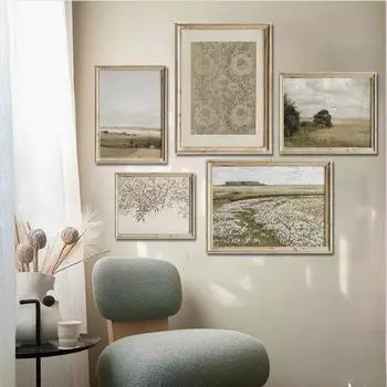 Винтажные постеры, настенные художественные принты, природный пейзаж, ретро холст, картина для дома, украшения гостиной, Декор, картины, живопись 21x30cm No Frame