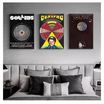 Винтажные принты из фильмов, Настенный декор, ретро-плакаты, киноарт, Солярис, настенная живопись, холст, картина, постер Солярис, Андрей Тарковский, без рамки 21*30cm