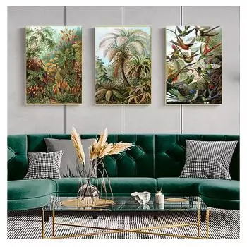 Винтажные принты с пальмами, колибри, ботанические, тропические, настенные художественные холсты, картины, Декор, Эрнст Геккель, постеры по биологии 21cm30cm NoFrame