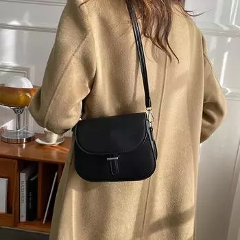 Винтажные простые сумки через плечо для женщин, повседневная маленькая сумка через плечо с клапаном, кошелек для девочек, сумки-мессенджеры из искусственной кожи