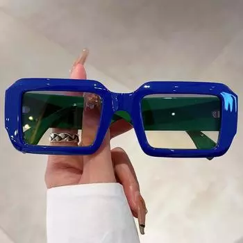 Винтажные прямоугольные солнцезащитные очки, модные квадратные очки ярких цветов, модные ретро женские брендовые дизайнерские солнцезащитные очки UV400 15cm розовый