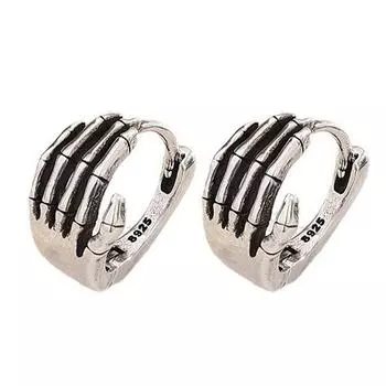 Винтажные пряжки для ушей в виде пальмы, хип-хоп, уличный стиль, готические серьги-скелеты, серьги-скелеты на руку в стиле «перекрестная граница» на Хэллоуин copper (retro color)