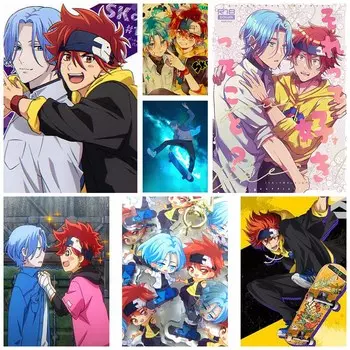 Винтажные японские аниме-постеры и принты SK8 The Infinity на белой бумаге с изображением мультяшных персонажей для домашнего декора, спальни, бара, настенные росписи 30x21cm