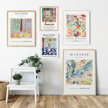 Винтажные Ретро постеры и принты Анри Матисса, абстрактный пейзаж, настенная живопись на холсте, картины для гостиной, домашний декор 21cm30cm NoFrame
