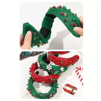 Винтажные роскошные резинки для волос, модные барочные стразы, жемчужные повязки для волос, повязка на голову для женщин, аксессуары для волос на Хэллоуин, рождественскую вечеринку A15