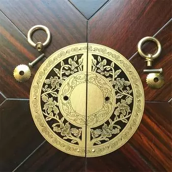 Винтажные ручки дверного замка шкафа из полированной латуни — элегантное обновление, легко устанавливаемое оборудование в комплекте, с крепежными винтами 11cm/4.33in