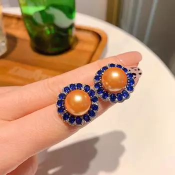 Винтажные серьги-бусины из белого сапфира Fritillary для женщин, микро-серьги-фигурки из платины с имитацией бриллиантов, женские геометрические серьги