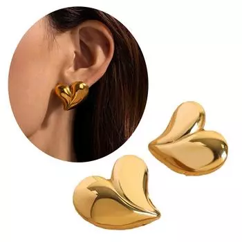 Винтажные серьги-гвоздики в форме сердца с бантом, серьги-гвоздики для пирсинга, украшения для вечеринок, модные серьги-гвоздики в подарок 3