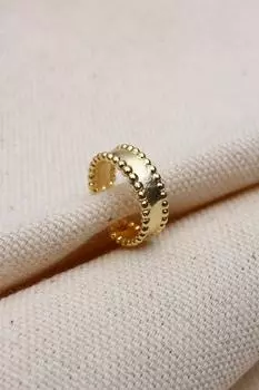 Винтажные серьги-каффы золотого цвета с хрящом