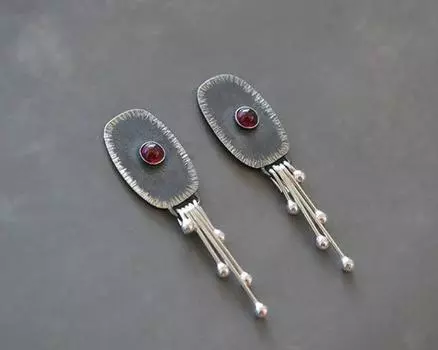 Винтажные серьги-капли для женщин, ювелирные изделия с висячими серьгами красный