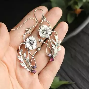 Винтажные серьги-капли для женщин, ювелирные изделия с висячими серьгами синий