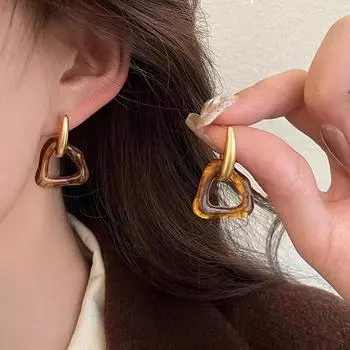 Винтажные серьги-капли из смолы для женщин, корейские нерегулярные висячие серьги, женские ювелирные изделия Brincos, модные аксессуары для вечеринок, подарки