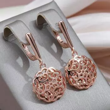 Винтажные серьги-капли Kinel цвета розового золота для женщин розового золота