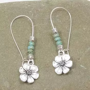 Винтажные серьги-капли в стиле ретро, цветочный дизайн, подходящая повседневная одежда, аксессуары для вечеринок, украшения в стиле этнический подарок для семьи/друзей/себя