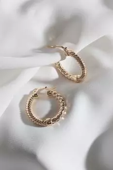 Винтажные серьги-кольца золотого цвета