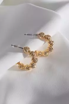 Винтажные серьги-кольца золотого цвета