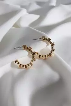 Винтажные серьги-кольца золотого цвета