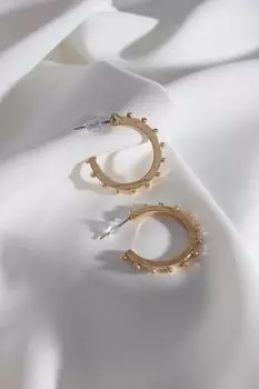 Винтажные серьги-кольца золотого цвета