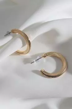 Винтажные серьги-кольца золотого цвета