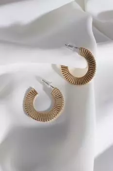 Винтажные серьги-кольца золотого цвета