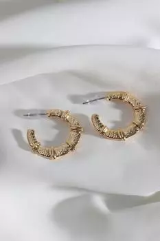 Винтажные серьги-кольца золотого цвета