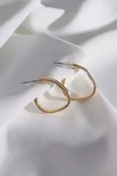 Винтажные серьги-кольца золотого цвета