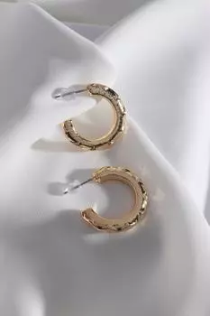 Винтажные серьги-кольца золотого цвета