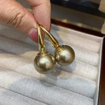 Винтажные серьги-крючки с жемчугом Shijia для женщин, простой нишевый дизайн в модном гонконгском стиле, c-образный дизайн, большие серьги