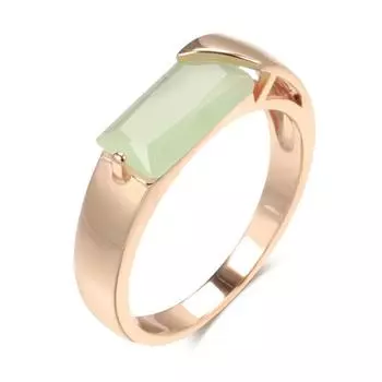 Винтажные серьги-подвески для невесты из розового золота с зеленым цирконом