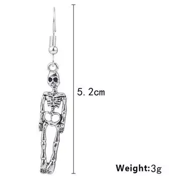 Винтажные серьги-подвески в виде черепа скелета для женщин, ювелирные изделия, подарки на вечеринку в честь Хэллоуина
